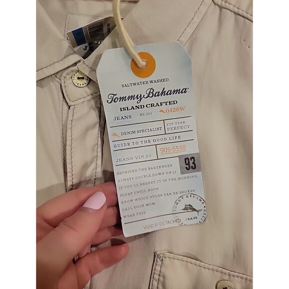 NWT Tommy Bahama Shirt Tahitian Twilly Short Sleeve Button Front XL Beige Resort - Picture 7 of 12